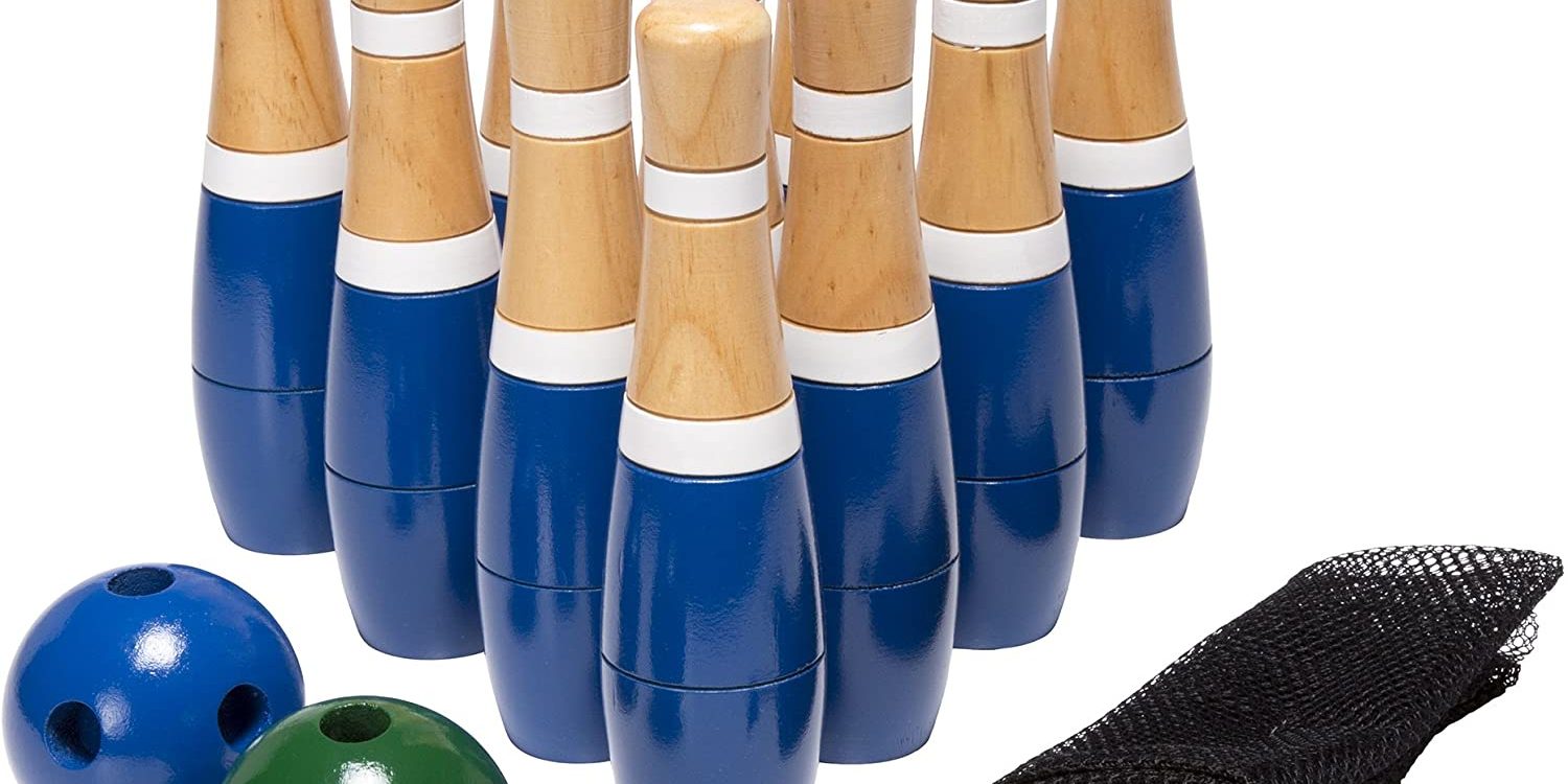 Family beautiful bowling game pins (4)