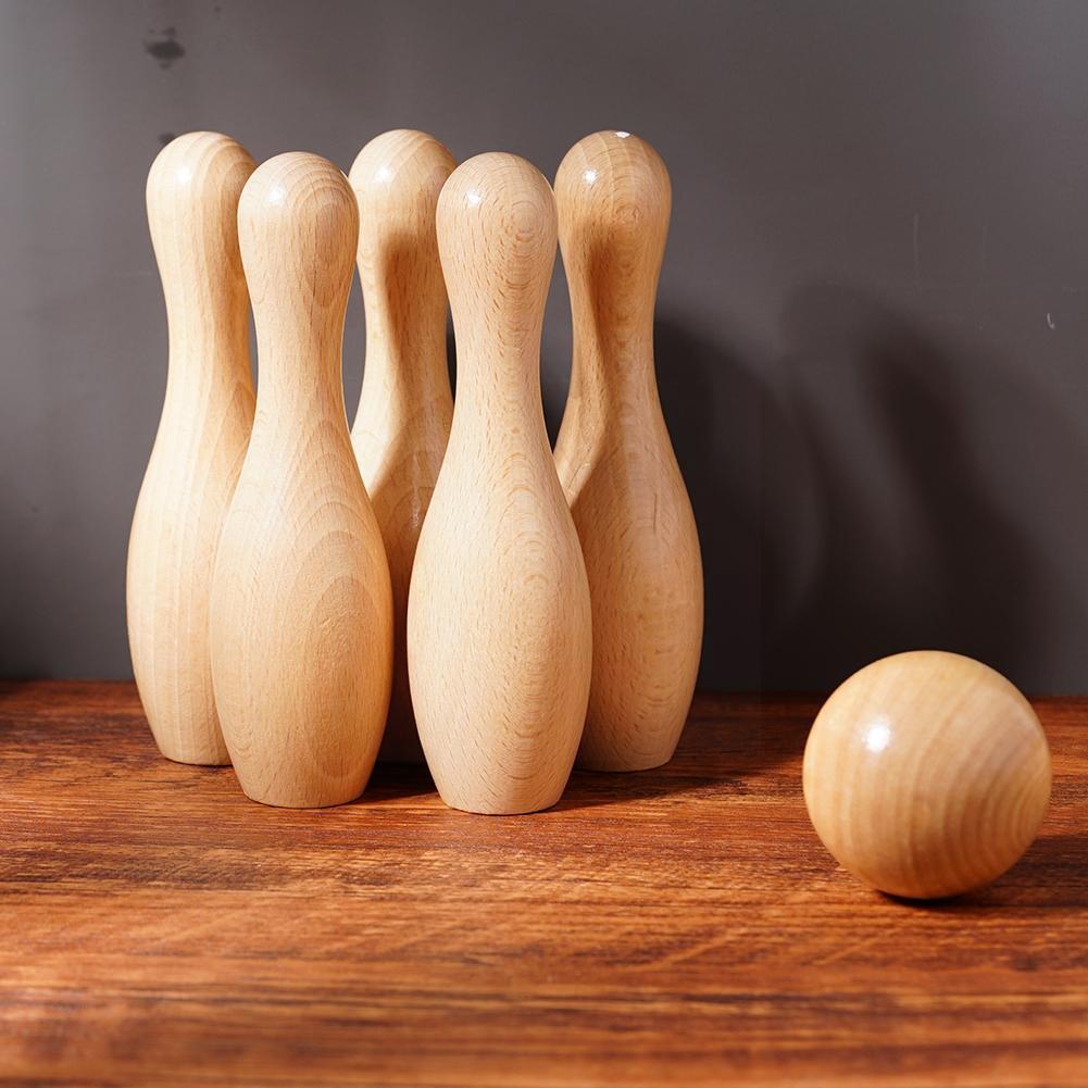 Natural birch bowling pin set Bowling Equipment Manufacturers