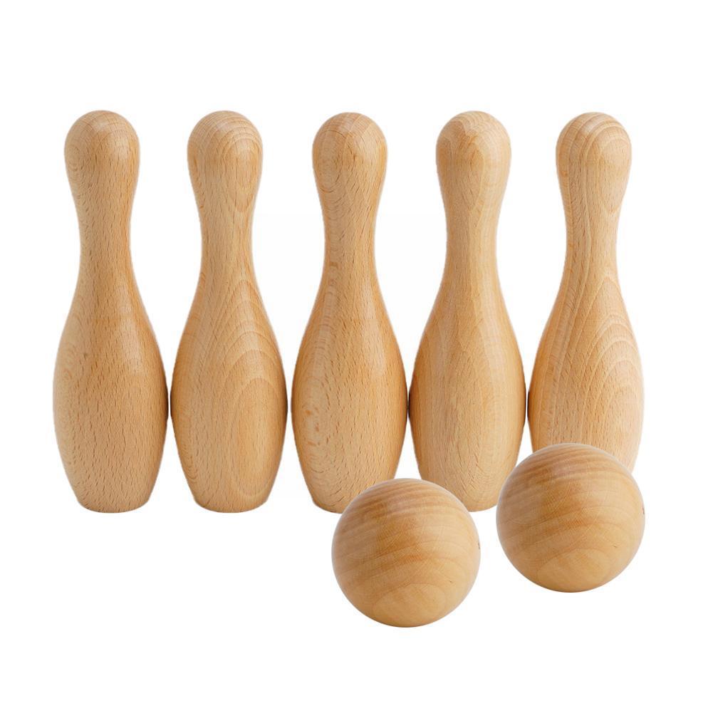 Natural birch bowling pin set Bowling Equipment Manufacturers
