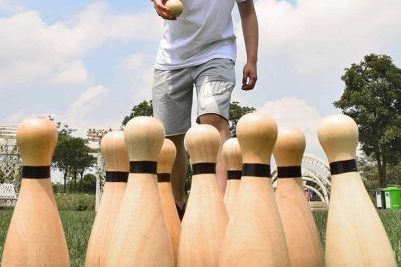 Natural primary color glossy bowling pins (3)