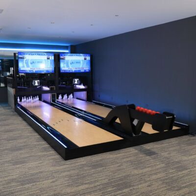 Custom indoor sports bowling ball return system