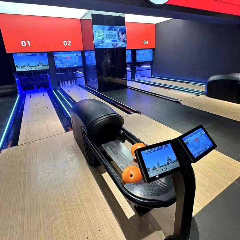 Custom indoor sports bowling ball return system