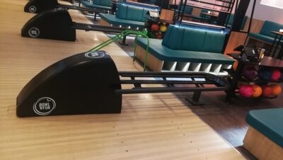 Bowling Ball Return Hood and Rack